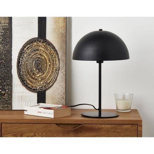 INTERNATIONAL DESIGN Lampe champignon en métal - 25x25x33 cm - Noir - Photo n°2; ?>