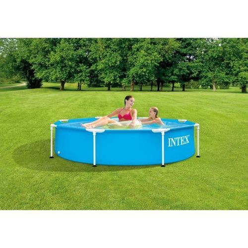 INTEX - PISCINETTE METAL FRAME RONDE TUBULAIRE (Ø)2,44 x (h)0,51m - Photo n°2; ?>