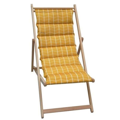 JARDIN PRIVE Chilienne matelassée Oslo - Avec toile amovible - 3 positions d'inclinaison - Safran - Photo n°2; ?>