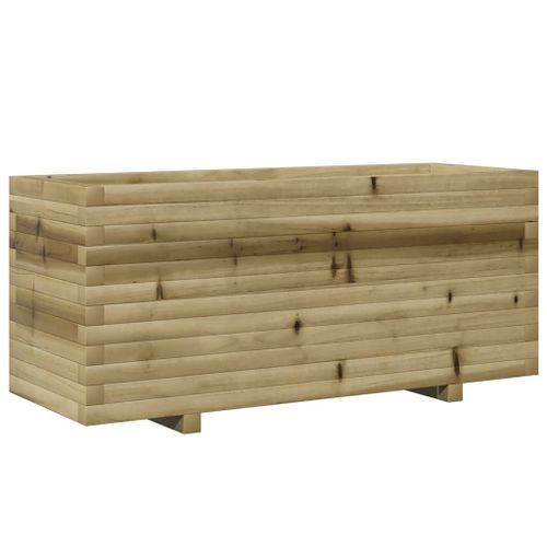 Jardinière 110x40x49,5 cm bois de pin imprégné - Photo n°2; ?>