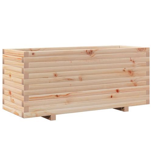 Jardinière 110x40x49,5 cm bois de pin massif - Photo n°2; ?>