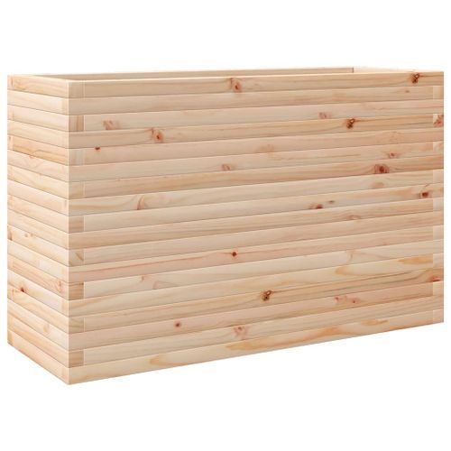 Jardinière 110x40x68,5 cm bois de pin massif - Photo n°2; ?>