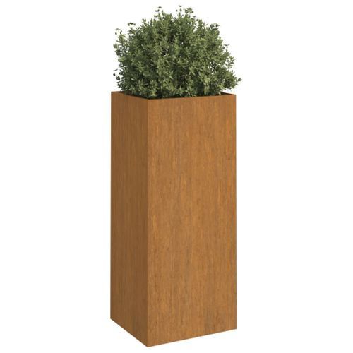 Jardinière 32x27,5x75 cm acier corten - Photo n°3; ?>