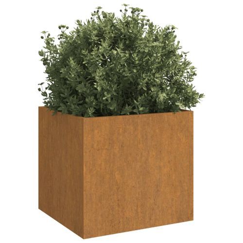 Jardinière 32x30x29 cm acier corten - Photo n°3; ?>