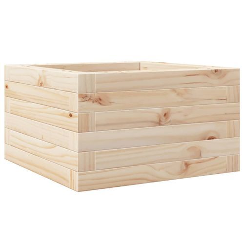 Jardinière 40x40x23 cm bois de pin massif - Photo n°2; ?>