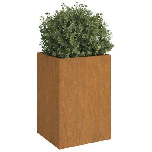 Jardinière 42x38x75 cm acier corten - Photo n°3; ?>