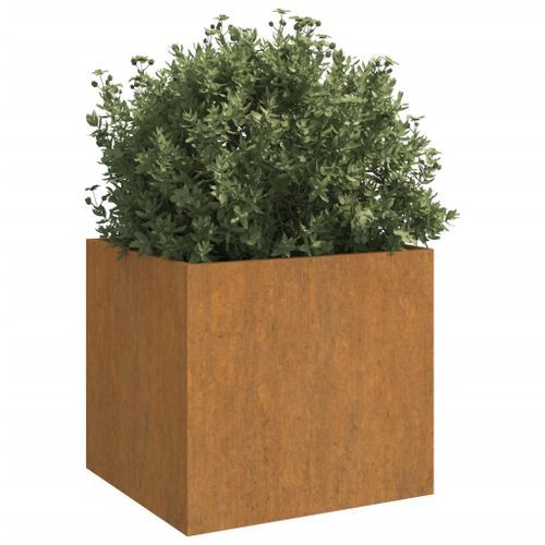 Jardinière 42x40x39 cm acier corten - Photo n°3; ?>