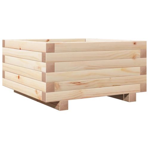 Jardinière 50x50x26,5 cm bois de pin massif - Photo n°2; ?>