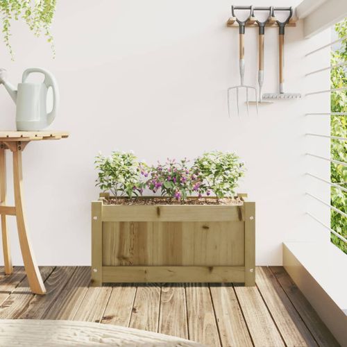 Jardinière 60x31x31 cm bois de pin imprégné - Photo n°3; ?>