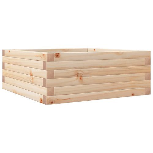 Jardinière 60x60x23 cm bois de pin massif - Photo n°2; ?>