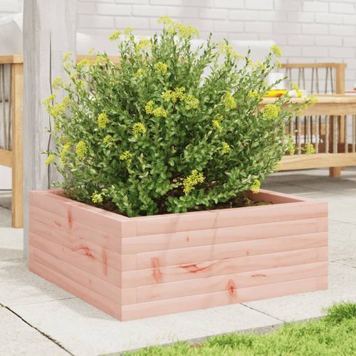 Jardinière 60x60x23 cm bois massif douglas - Photo n°3; ?>