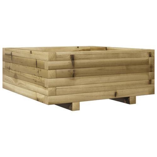 Jardinière 60x60x26,5 cm bois de pin imprégné - Photo n°2; ?>