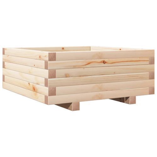 Jardinière 60x60x26,5 cm bois de pin massif - Photo n°2; ?>