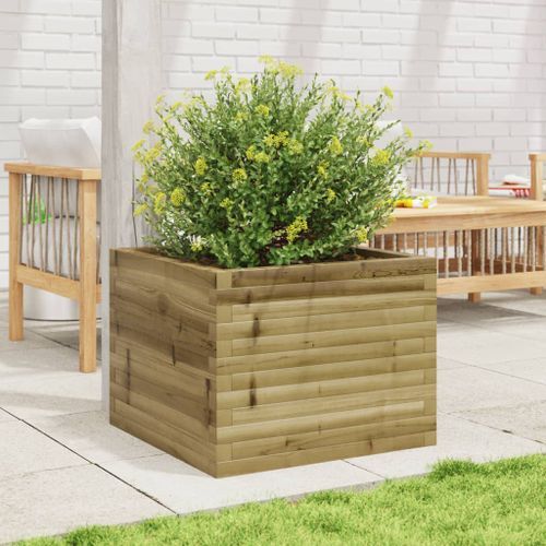 Jardinière 60x60x45,5 cm bois de pin imprégné - Photo n°3; ?>