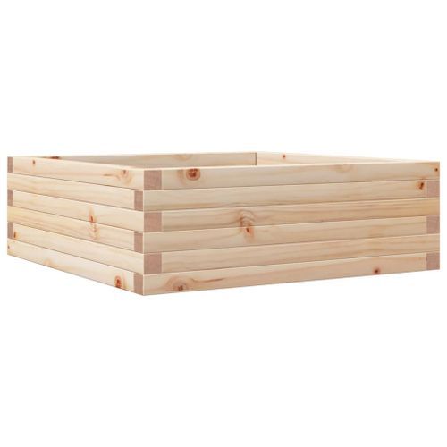 Jardinière 70x70x23 cm bois de pin massif - Photo n°2; ?>