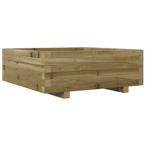 Jardinière 70x70x26,5 cm bois de pin imprégné - Photo n°2; ?>