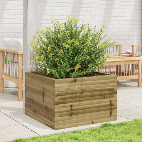 Jardinière 70x70x45,5 cm bois de pin imprégné - Photo n°3; ?>