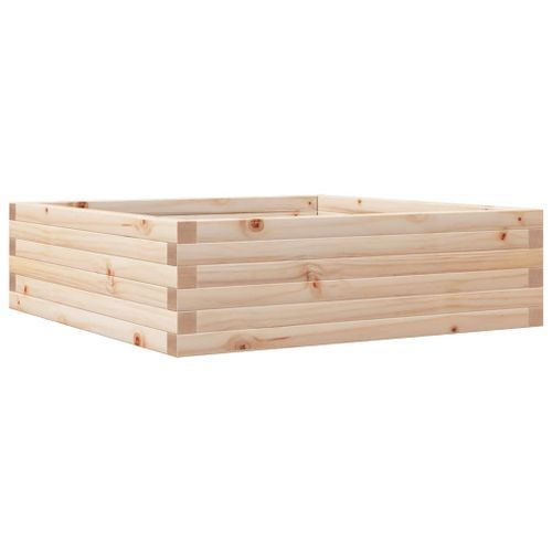 Jardinière 80x80x23 cm bois de pin massif - Photo n°2; ?>