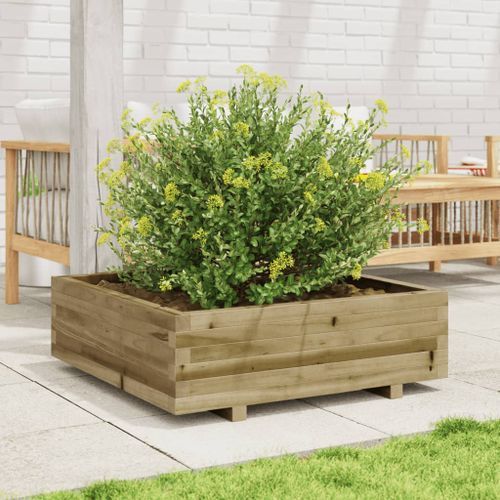 Jardinière 80x80x26,5 cm bois de pin imprégné - Photo n°3; ?>