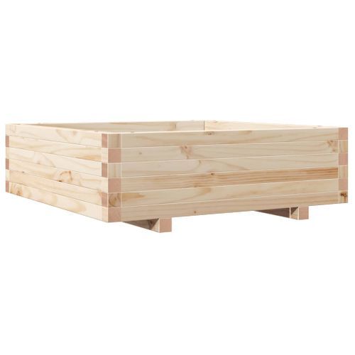 Jardinière 80x80x26,5 cm bois de pin massif - Photo n°2; ?>