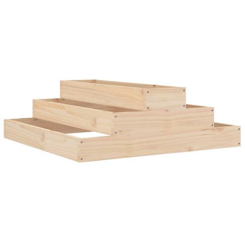 Jardinière 80x80x27 cm Bois massif de pin - Photo n°2; ?>