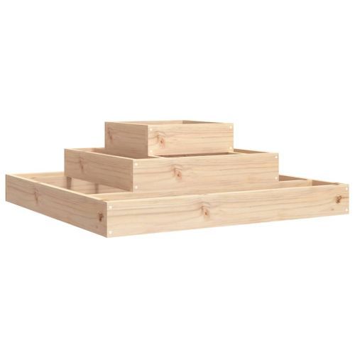 Jardinière 80x80x27 cm Bois massif de pin - Photo n°2; ?>