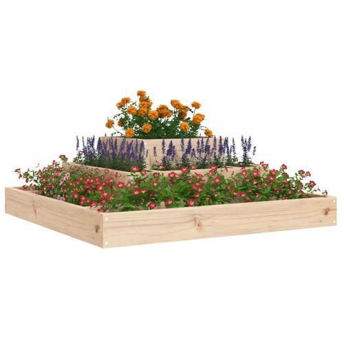 Jardinière 80x80x27 cm Bois massif de pin - Photo n°3; ?>