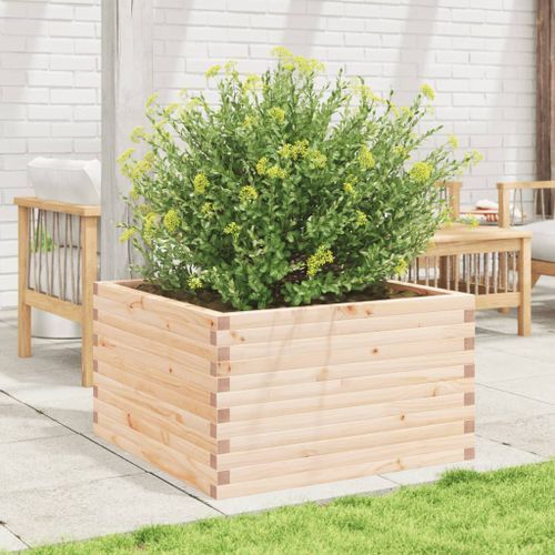 Jardinière 80x80x45,5 cm bois de pin massif - Photo n°3; ?>