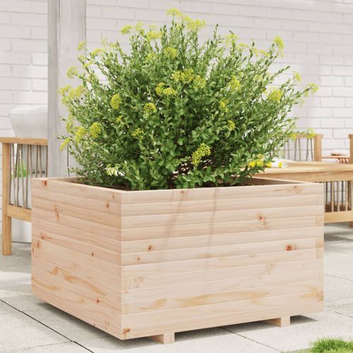 Jardinière 80x80x49,5 cm bois de pin massif - Photo n°3; ?>