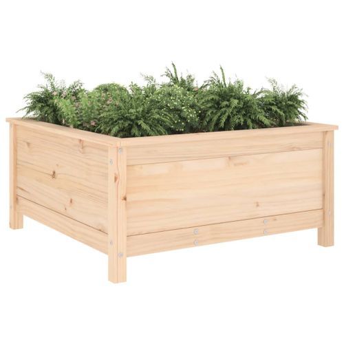 Jardinière 82,5x82,5x39 cm bois de pin massif - Photo n°3; ?>