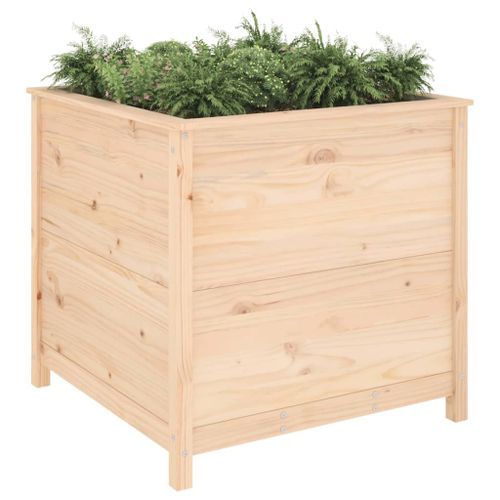 Jardinière 82,5x82,5x78 cm bois de pin massif - Photo n°3; ?>