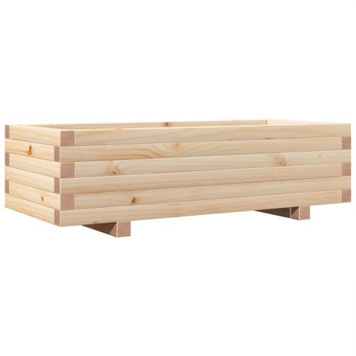 Jardinière 90x40x26,5 cm bois de pin massif - Photo n°2; ?>