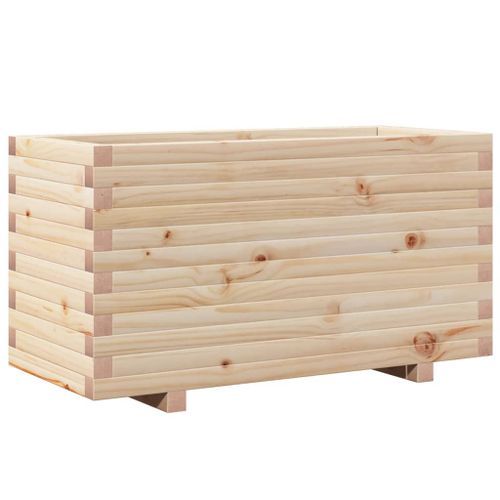 Jardinière 90x40x49,5 cm bois de pin massif - Photo n°2; ?>