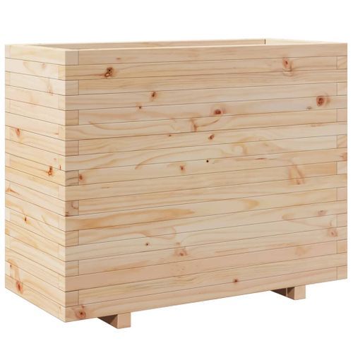 Jardinière 90x40x72,5 cm bois de pin massif - Photo n°2; ?>