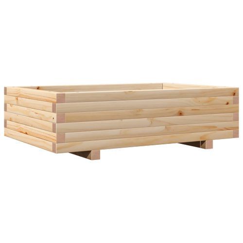 Jardinière 90x60x26,5 cm bois de pin massif - Photo n°2; ?>