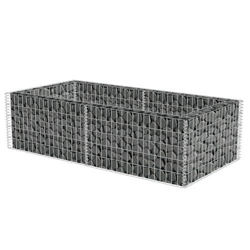 Jardinière à gabion Acier galvanisé 180 x 90 x 50 cm - Photo n°3; ?>