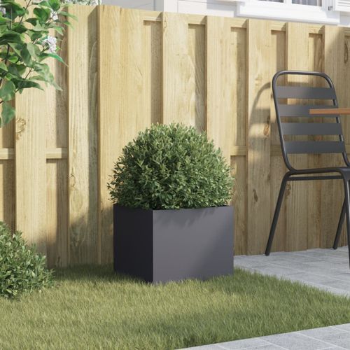 Jardinière anthracite 32x30x29 cm acier laminé à froid - Photo n°3; ?>