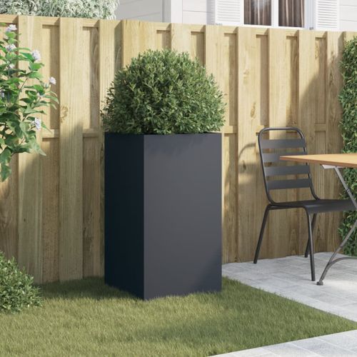 Jardinière anthracite 42x38x75 cm acier laminé à froid - Photo n°3; ?>