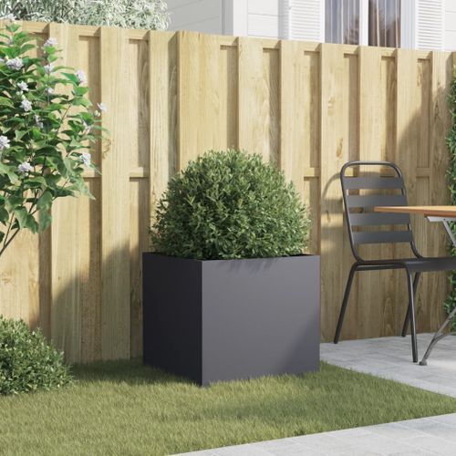 Jardinière anthracite 49x47x46 cm acier laminé à froid - Photo n°3; ?>