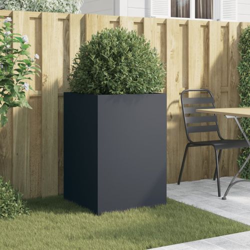 Jardinière anthracite 52x48x75 cm acier laminé à froid - Photo n°3; ?>