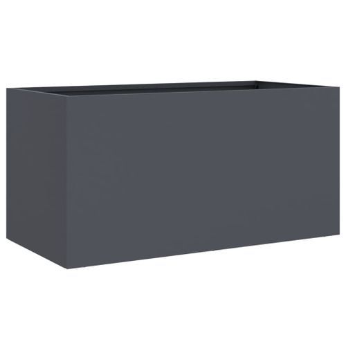 Jardinière anthracite 62x30x29 cm acier laminé à froid - Photo n°2; ?>