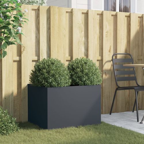 Jardinière anthracite 62x47x46 cm acier laminé à froid - Photo n°3; ?>