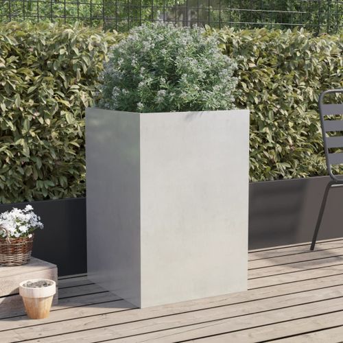 Jardinière argenté 52x48x75 cm acier inoxydable - Photo n°3; ?>