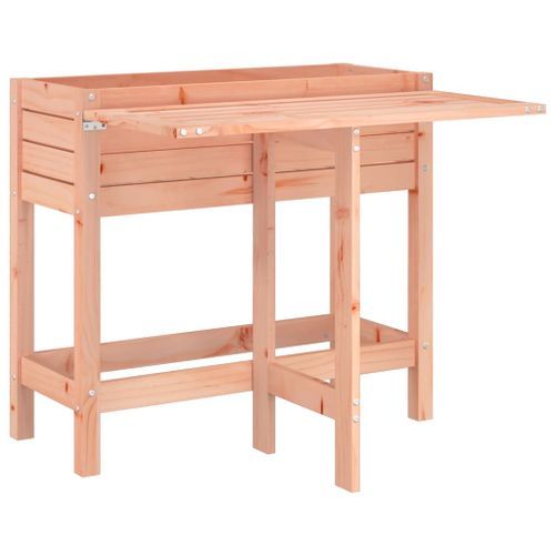 Jardinière avec dessus de table pliable bois de Douglas massif - Photo n°2; ?>