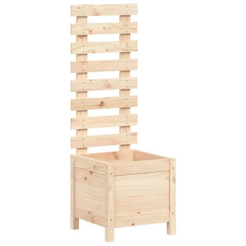 Jardinière avec support 39x39,5x114 cm bois de pin massif - Photo n°2; ?>