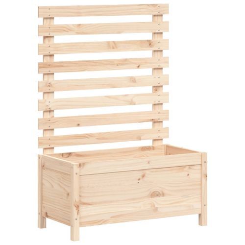 Jardinière avec support 79x39,5x114 cm bois de pin massif - Photo n°2; ?>