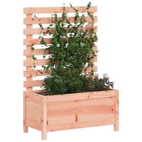 Jardinière avec support 79x39,5x114 cm bois massif douglas - Photo n°3; ?>