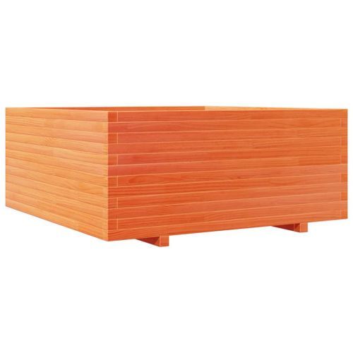 Jardinière cire marron 110x110x49,5 cm bois de pin massif - Photo n°2; ?>