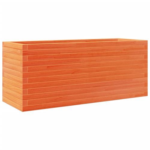 Jardinière cire marron 110x40x45,5 cm bois de pin massif - Photo n°2; ?>