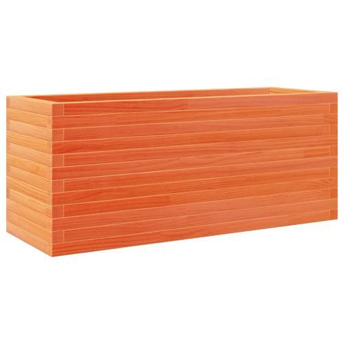 Jardinière cire marron 110x40x46 cm bois de pin massif - Photo n°2; ?>